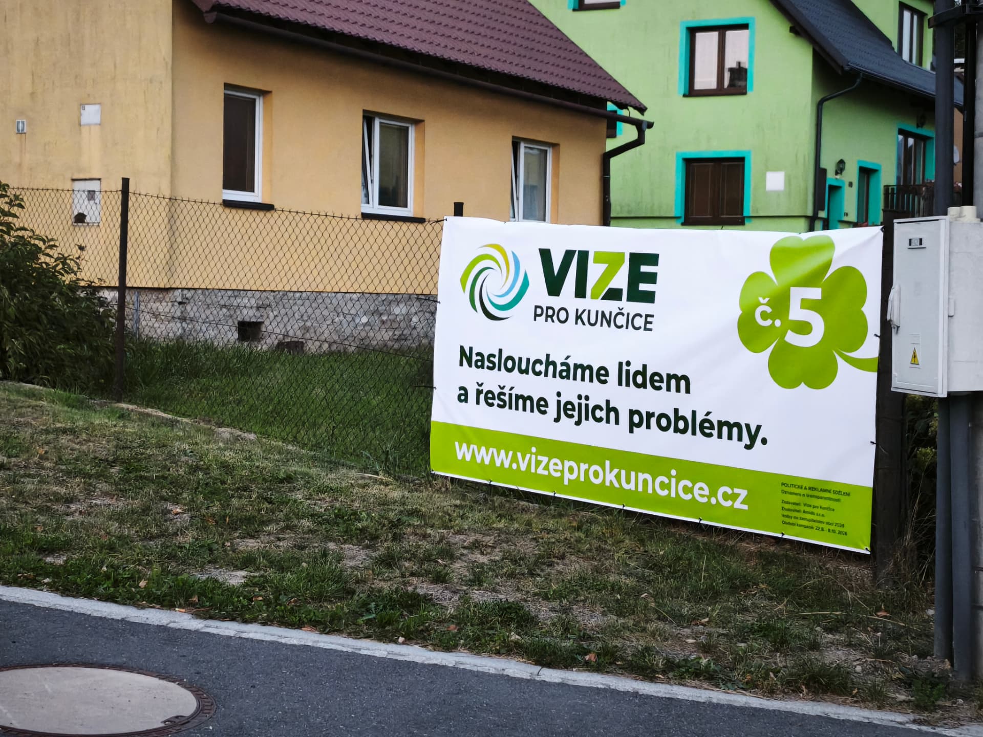 Billboard Vize pro Kunčice v krajině.